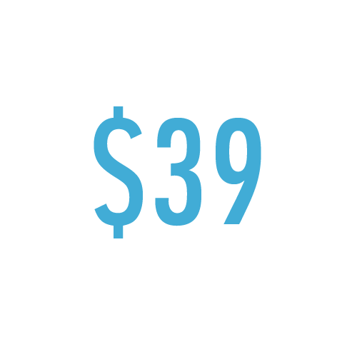 Icon showing promotional price of $39